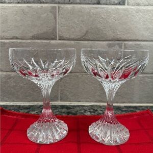 Baccarat Crystal, Massena Champagne Coupe, Pair 🔥